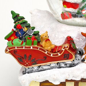 Светящаяся композиция со сноуболлом Рождественский Волшебник 23 см, музыка, батарейки Sigro фото 4