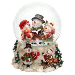 Музыкальный снежный шар Семейное Рождество 14*15 см Sigro фото 1
