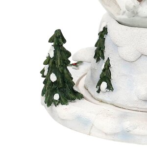 Музыкальный снежный шар Дети на санях 16 см, на батарейках Sigro фото 5