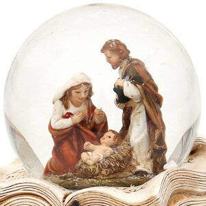 Снежный шар Рождественский Вертеп - Святое Семейство 9 см Sigro фото 2