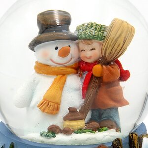 Снежный шар Малыш Райли со снеговичком Френком 9*7 см Sigro фото 2