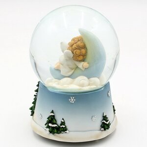 Музыкальный снежный шар Спящий Ангелок 15 см, на батарейках Sigro фото 3