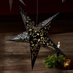 Объемная бумажная звезда Starry Dream 60 см чёрная Star Trading фото 2
