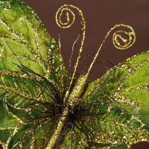 Елочная игрушка Бабочка Ravenna 21 см, клипса Winter Deco фото 2