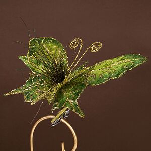 Елочная игрушка Бабочка Ravenna 21 см, клипса Winter Deco фото 4