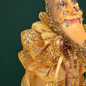 Винтажная елочная игрушка Месяц Вуарон: Romano di Lombardy 35 см Winter Deco фото 8