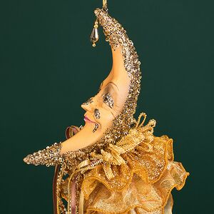 Винтажная елочная игрушка Месяц Вуарон: Romano di Lombardy 35 см Winter Deco фото 7