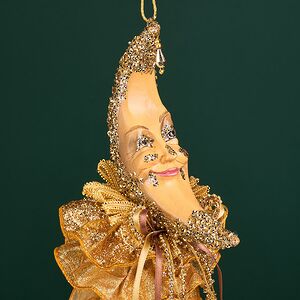 Винтажная елочная игрушка Месяц Вуарон: Romano di Lombardy 35 см Winter Deco фото 2