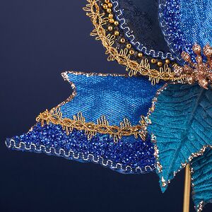 Искусственная пуансеттия Vello Fonse 25 см, клипса Winter Deco фото 5