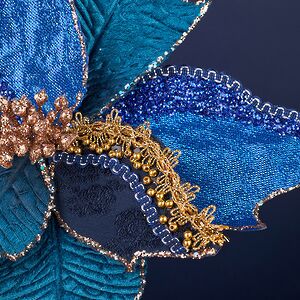 Искусственная пуансеттия Vello Fonse 25 см, клипса Winter Deco фото 2