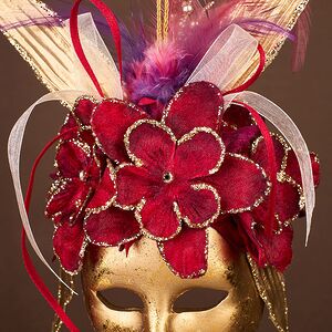 Елочная игрушка Маска Saint - Alban 18 см бургунди Winter Deco фото 5