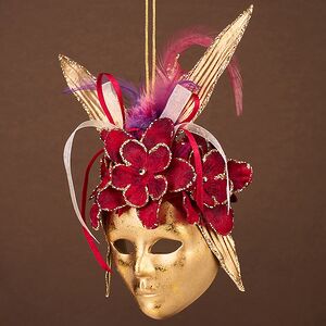 Елочная игрушка Маска Saint - Alban 18 см бургунди Winter Deco фото 4