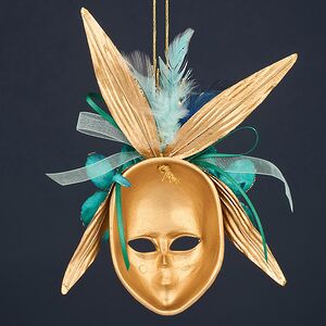 Елочная игрушка Маска Saint - Agathon 18 см голубая Winter Deco фото 6