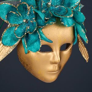 Елочная игрушка Маска Saint - Agathon 18 см голубая Winter Deco фото 5