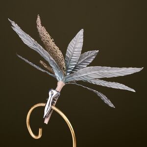 Искусственный цветок Кремелла 28 см, клипса Winter Deco фото 3