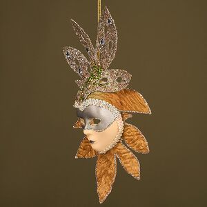 Елочная игрушка Маска - Montelupo Albese 17 см Winter Deco фото 4