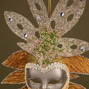 Елочная игрушка Маска - Montelupo Albese 17 см Winter Deco фото 5