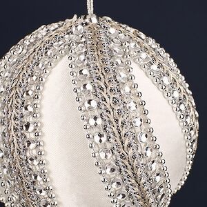 Елочный шар Petralia - Soprano серебряный 10 см Winter Deco фото 2