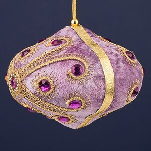 Винтажная елочная игрушка Луковка Bernate - Ticino 11 см лиловая Winter Deco фото 4