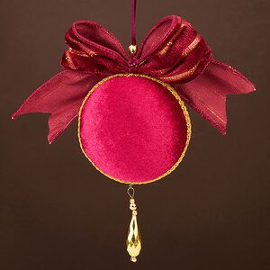 Винтажная елочная игрушка Часы Chalfont - Giles 15 см бургунди Winter Deco фото 6