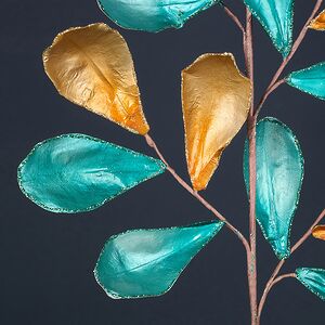 Декоративная ветка Salford Priors 80 см бирюзовая Winter Deco фото 2