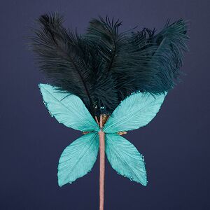 Декоративная ветка Sesto Fiorentino 20 см бирюзовый Winter Deco фото 6