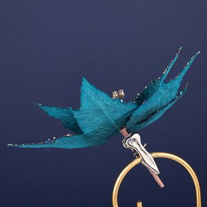 Искусственная пуансеттия Lumona 20 см, клипса Winter Deco фото 6