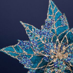 Искусственная пуансеттия Lumona 20 см, клипса Winter Deco фото 5