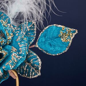 Искусственная Роза Кастанье 14 см, клипса Winter Deco фото 5