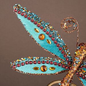 Елочная игрушка Бабочка Glendale 24 см, клипса Winter Deco фото 5