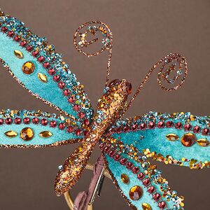 Елочная игрушка Бабочка Glendale 24 см, клипса Winter Deco фото 2