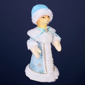 Елочная игрушка Кошка Уорсли в костюме Снегурочки 22 см Winter Deco фото 5