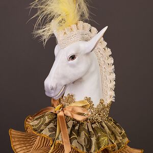 Елочная игрушка Лошадь Марлдон - Королевства Арнор 43 см золотая Winter Deco фото 4
