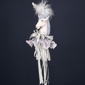 Елочная игрушка Лошадь Марлдон - Королевства Арнор 43 см серебряная Winter Deco фото 2