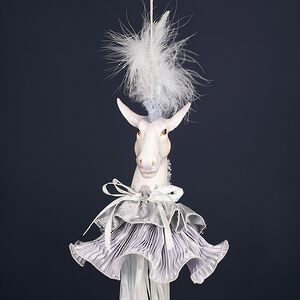 Елочная игрушка Лошадь Марлдон - Королевства Арнор 43 см серебряная Winter Deco фото 6