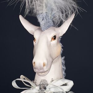 Елочная игрушка Лошадь Марлдон - Королевства Арнор 43 см серебряная Winter Deco фото 3