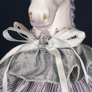 Елочная игрушка Лошадь Марлдон - Королевства Арнор 43 см серебряная Winter Deco фото 7