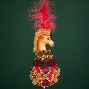 Елочная игрушка Лошадь Бемиджи: Greenwich 48 см, красная Winter Deco фото 8