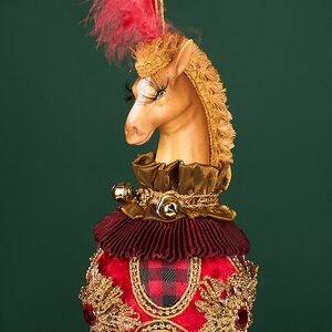 Елочная игрушка Лошадь Бемиджи: Greenwich 48 см, красная Winter Deco фото 6