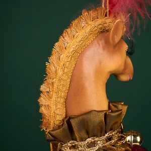 Елочная игрушка Лошадь Бемиджи: Greenwich 48 см, красная Winter Deco фото 7