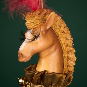 Елочная игрушка Лошадь Бемиджи: Greenwich 48 см, красная Winter Deco фото 2