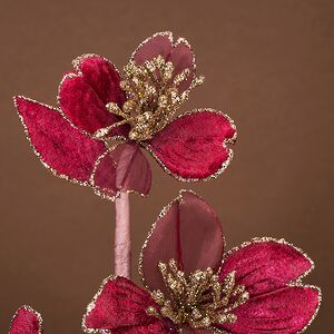 Декоративная ветка Hemel Hempstead 55 см бургунди Winter Deco фото 4