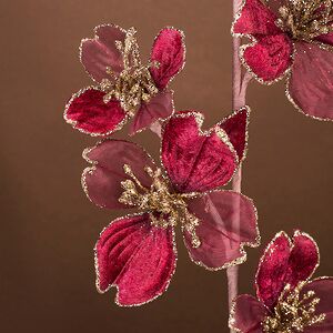 Декоративная ветка Hemel Hempstead 55 см бургунди Winter Deco фото 2