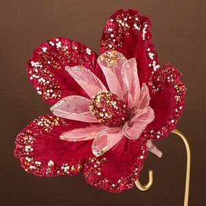 Искусственный цветок Manocalcati 23 см, клипса Winter Deco фото 4