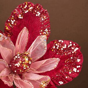 Искусственный цветок Manocalcati 23 см, клипса Winter Deco фото 5