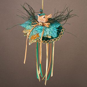 Елочная игрушка Белка - Маркиза Фродшам 30 см изумрудная Winter Deco фото 2