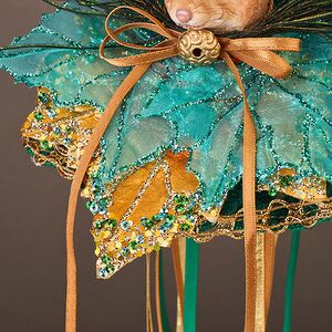 Елочная игрушка Белка - Маркиза Фродшам 30 см изумрудная Winter Deco фото 6