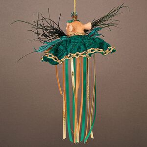 Елочная игрушка Белка - Маркиза Фродшам 30 см изумрудная Winter Deco фото 5