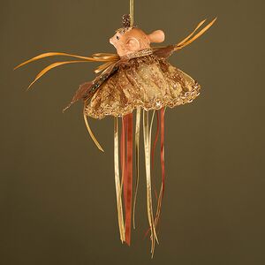 Елочная игрушка Белка - Маркиза Фродшам 30 см золотая Winter Deco фото 6