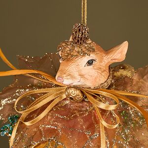 Елочная игрушка Белка - Маркиза Фродшам 30 см золотая Winter Deco фото 4